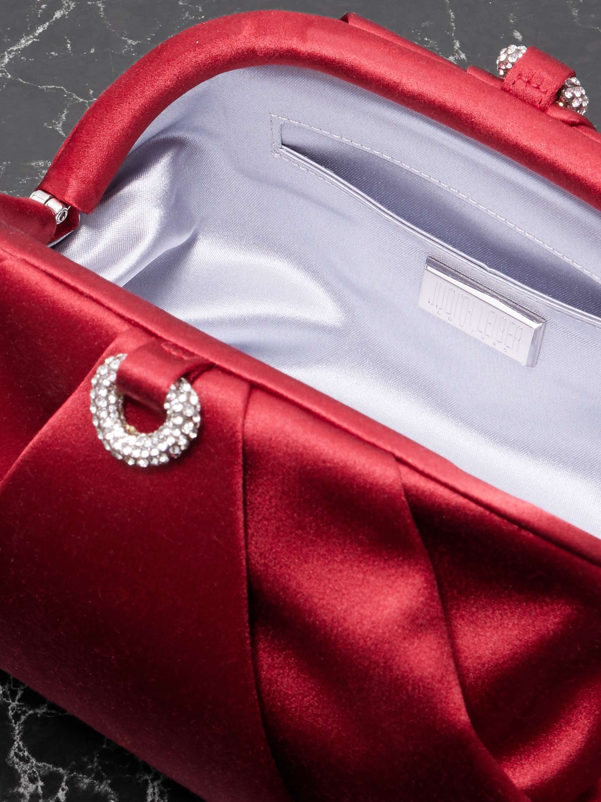 JUDITH LEIBER COUTURE Gemma crystal-embellished satin clutch