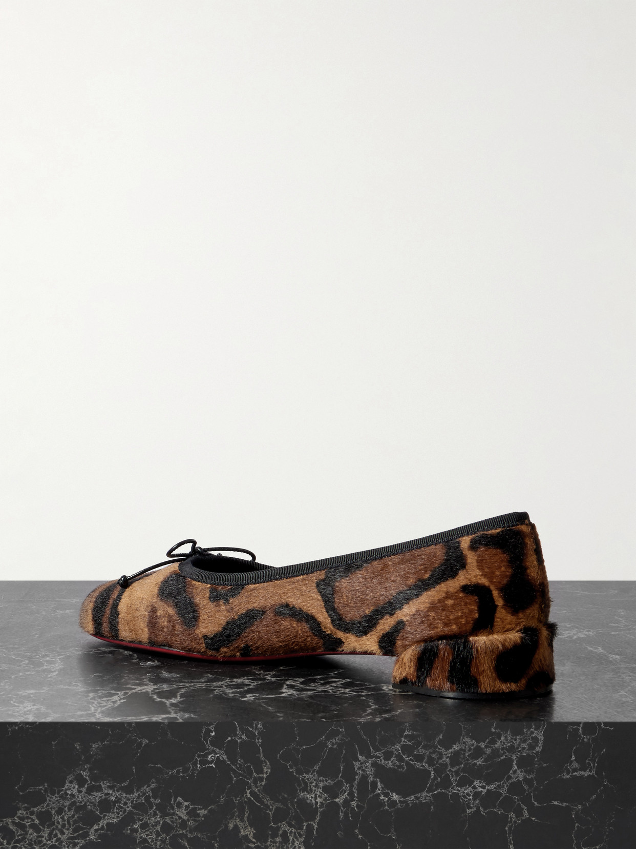 Christian Louboutin Sweetie Jane Leopard-print Calf Hair Ballet Flats In Multi