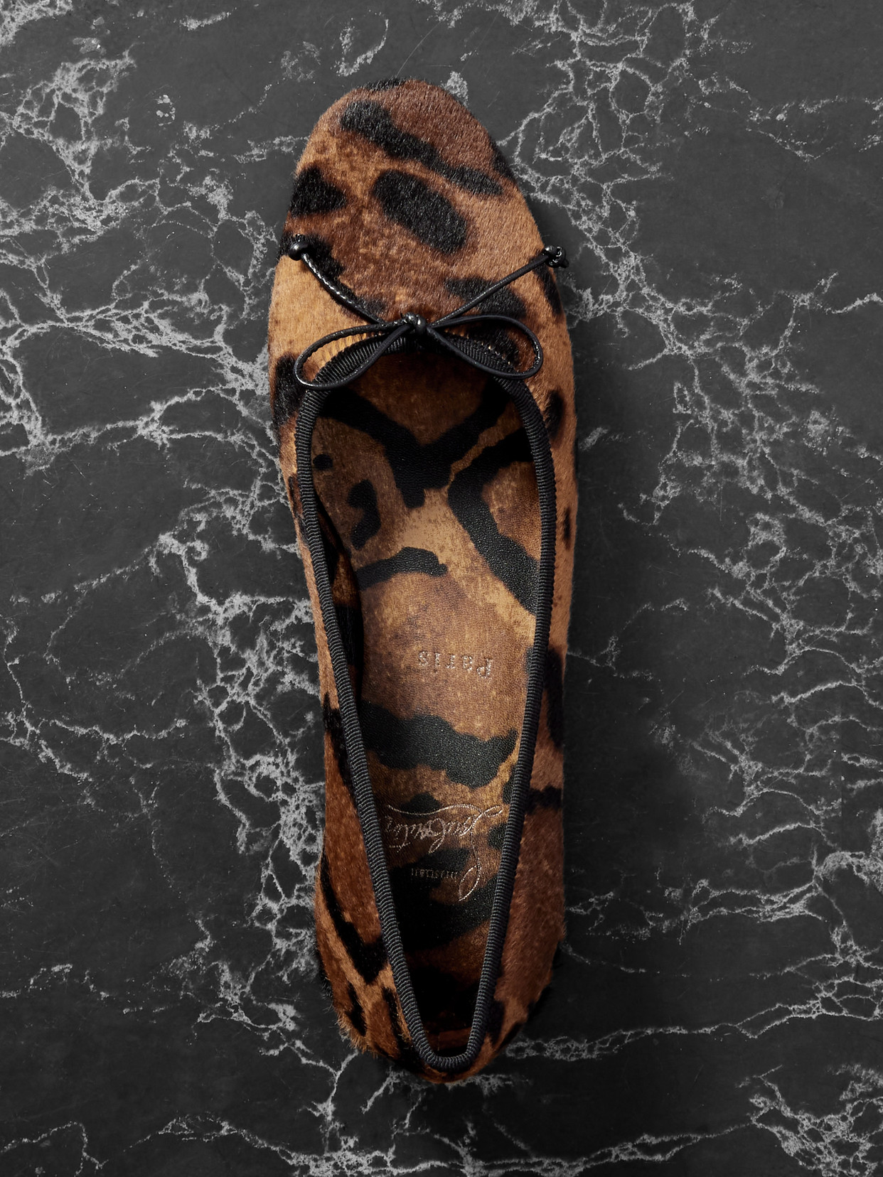 Christian Louboutin Sweetie Jane Leopard-print Calf Hair Ballet Flats In Multi
