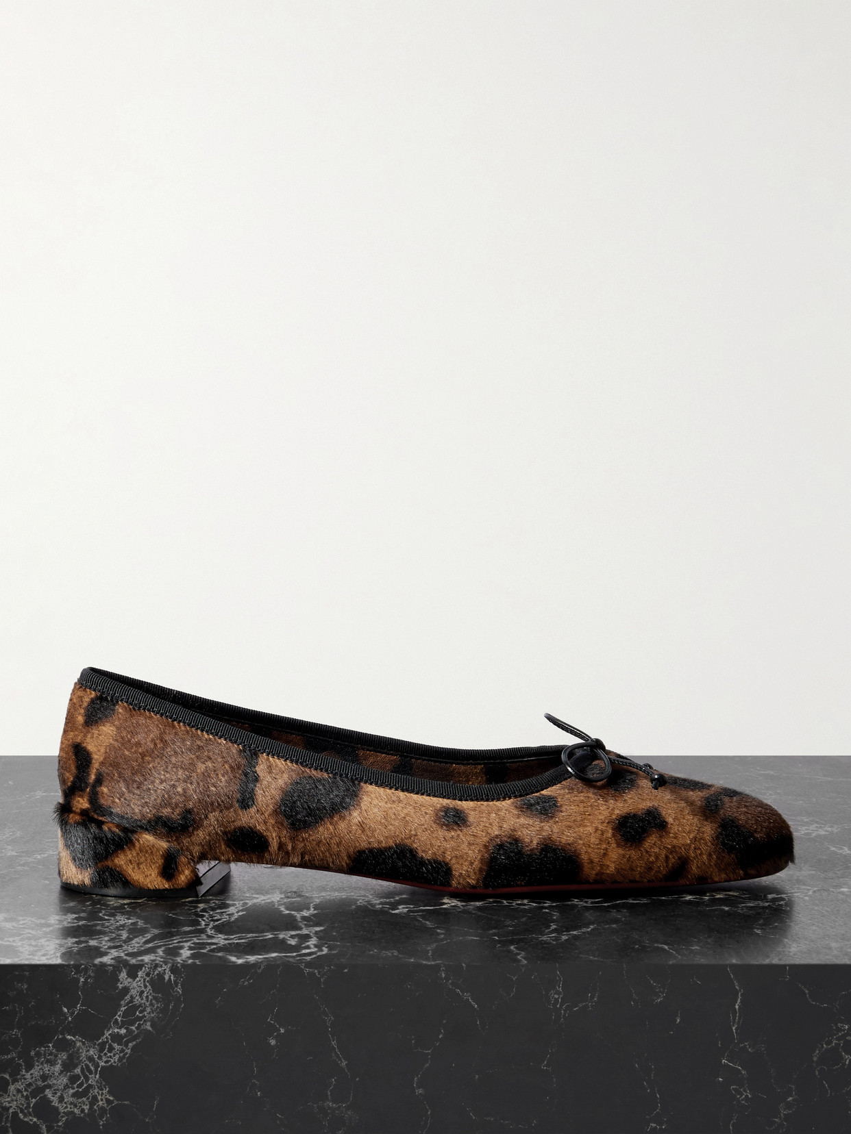 Christian Louboutin Sweetie Jane Leopard-print Calf Hair Ballet Flats In Multi
