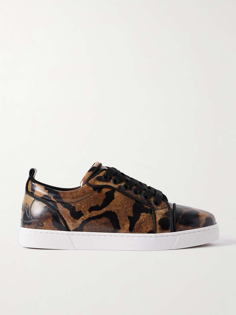 Christian Louboutin Fun Louise Junior Leopard-print Leather Sneakers