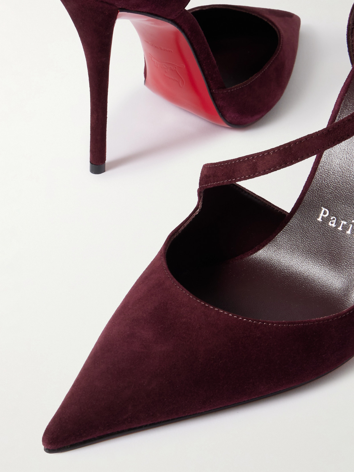 Christian Louboutin Miss Ziggyta 100 Suede Pumps In Purple
