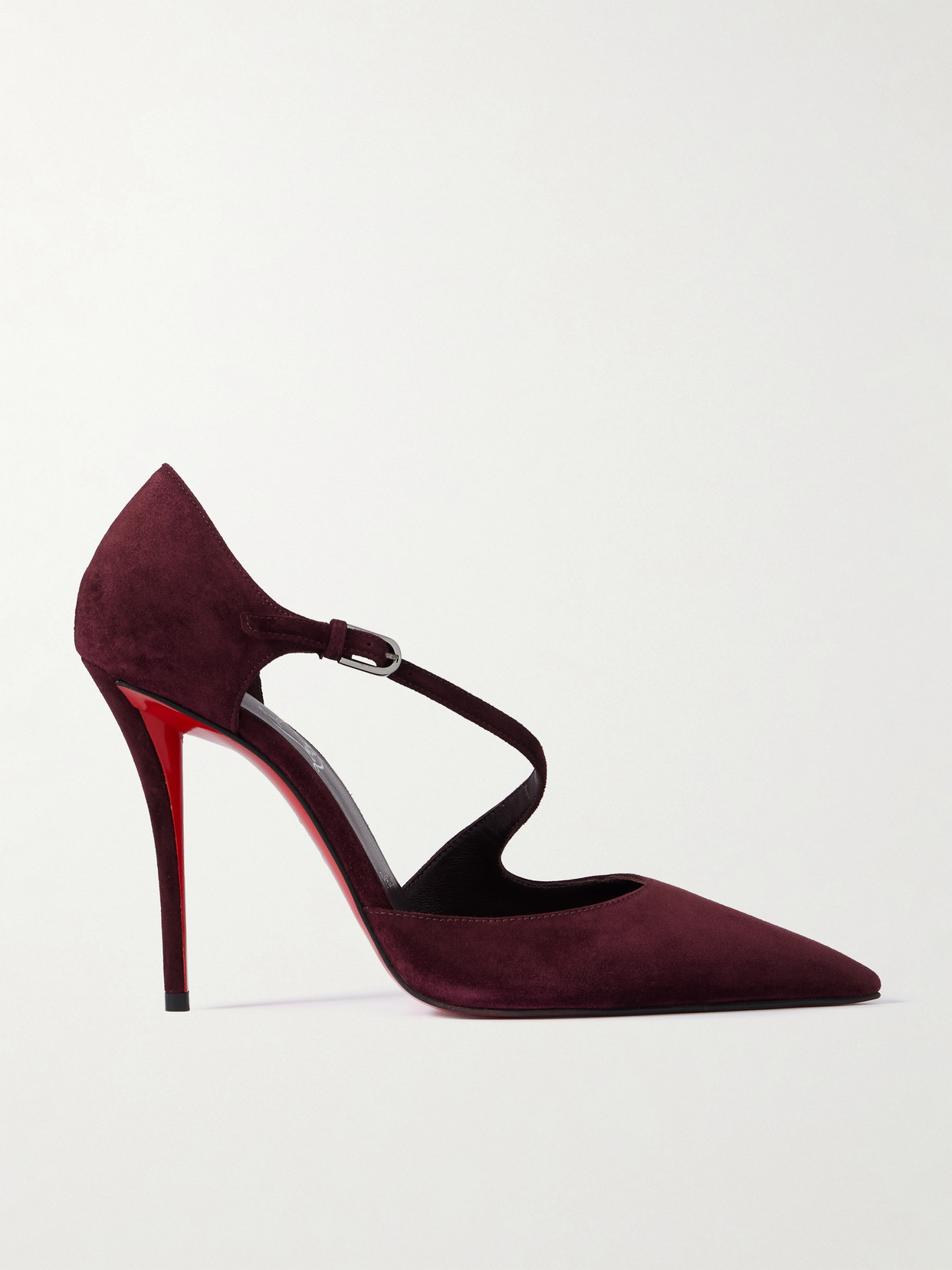 Christian Louboutin Miss Ziggyta 100 Suede Pumps In Purple