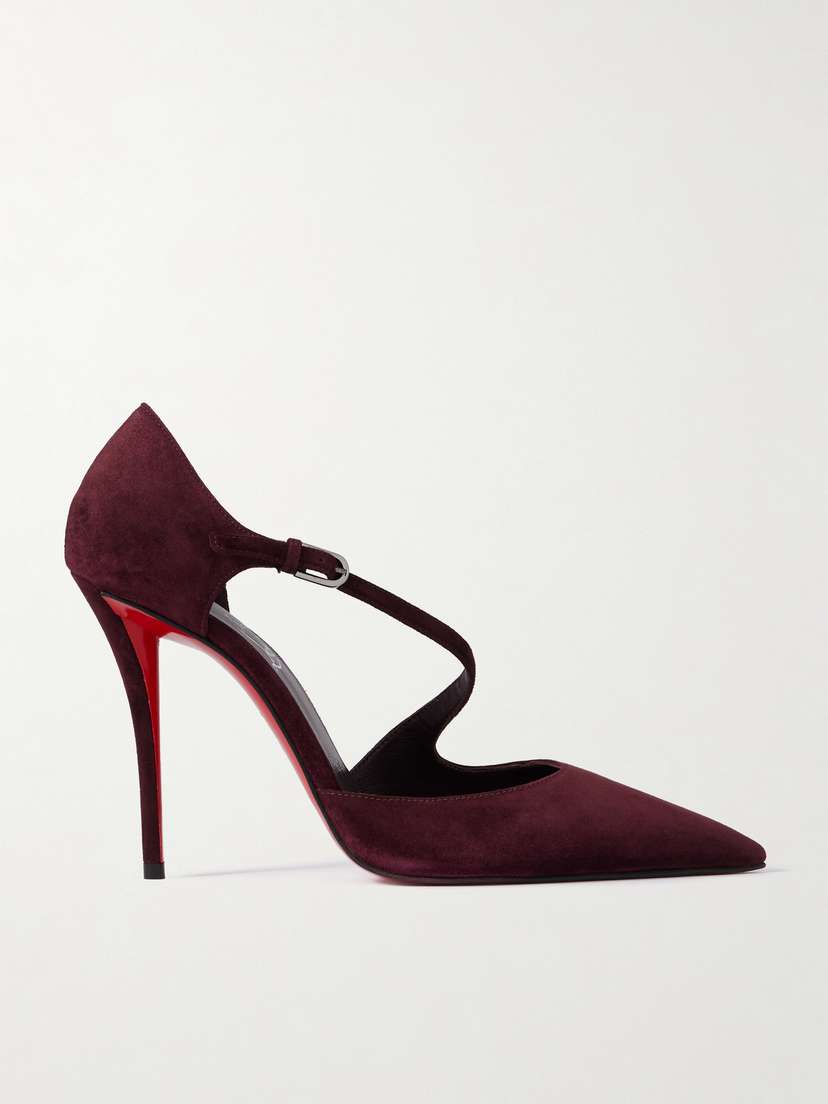 Christian Louboutin Miss Ziggyta 100 Suede Pumps