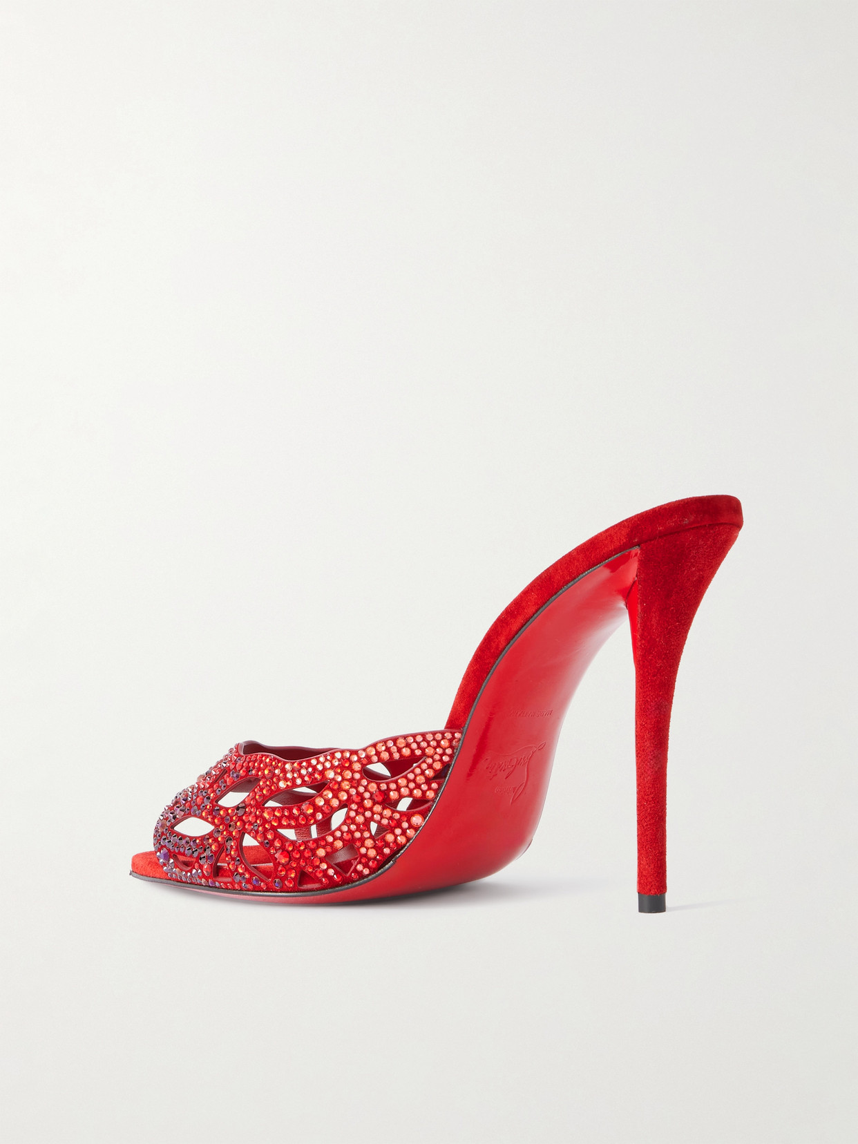 Lasera 100 Cutout Crystal-Embellished Sandals