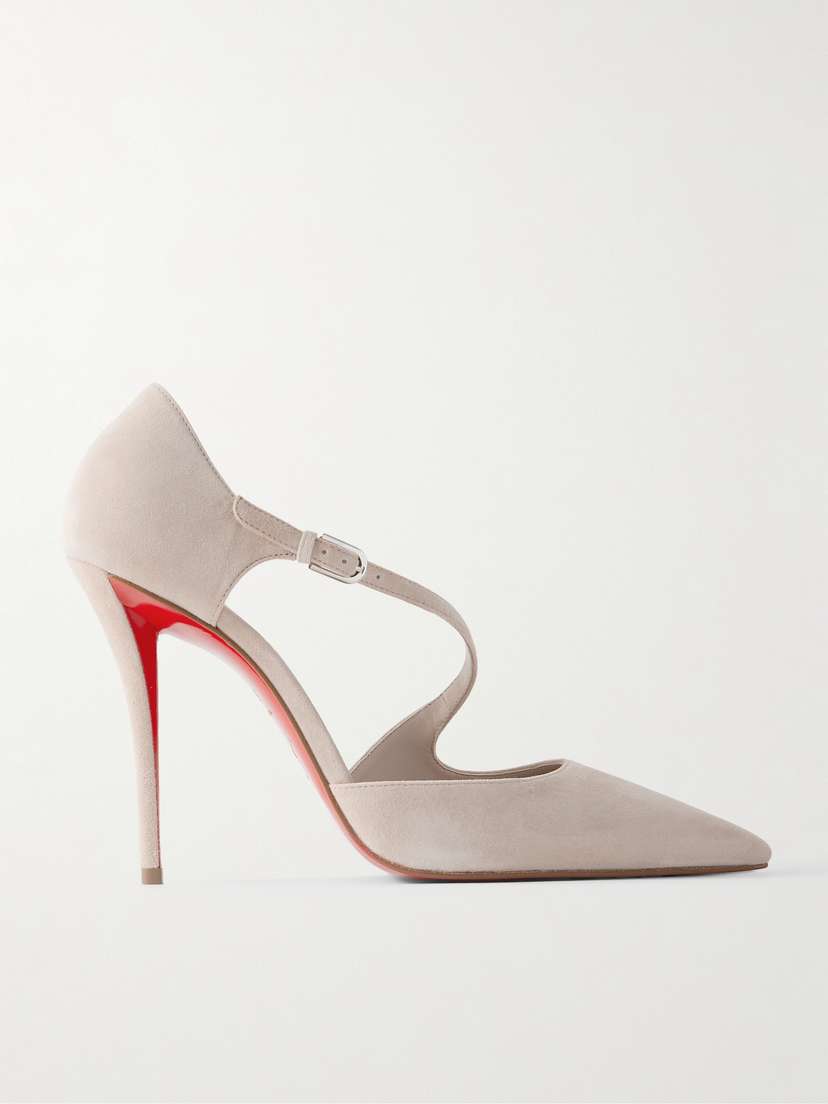 Christian Louboutin Miss Ziggyta 100 Suede Pumps
