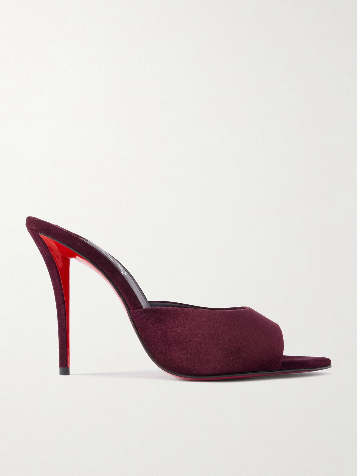 Christian Louboutin Miss Z 100 Suede Mules In Purple