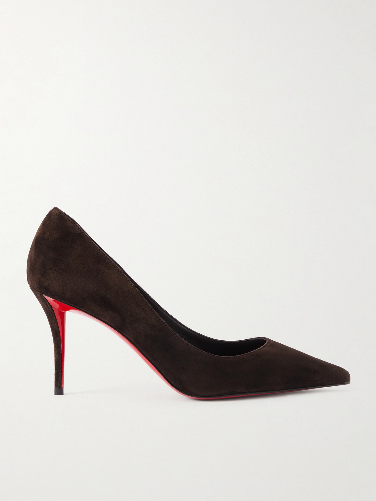 Christian Louboutin Miss Z 80 Suede Pumps In Brown