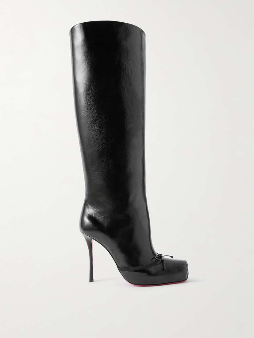 Christian Louboutin Cassia Nodo 100 Leather Knee Boots