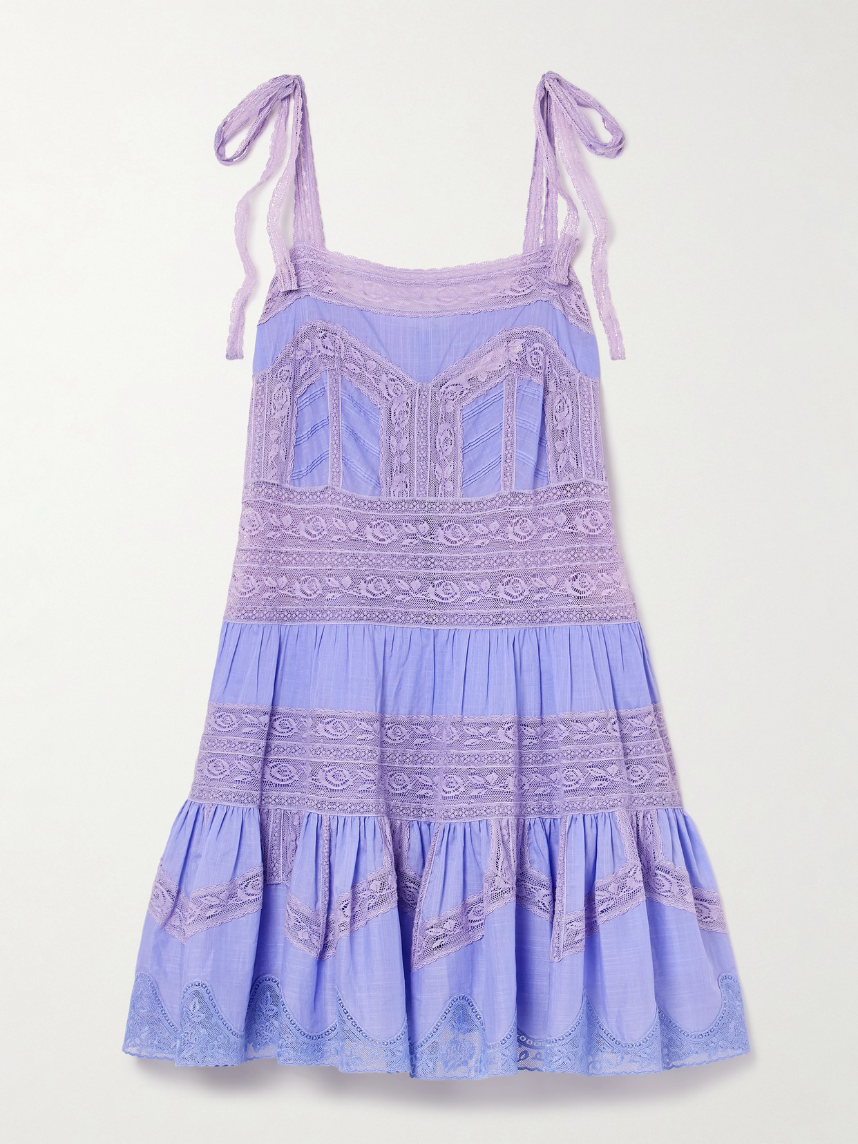 Zimmermann Coco Lace-trimmed Cotton-voile Dress
