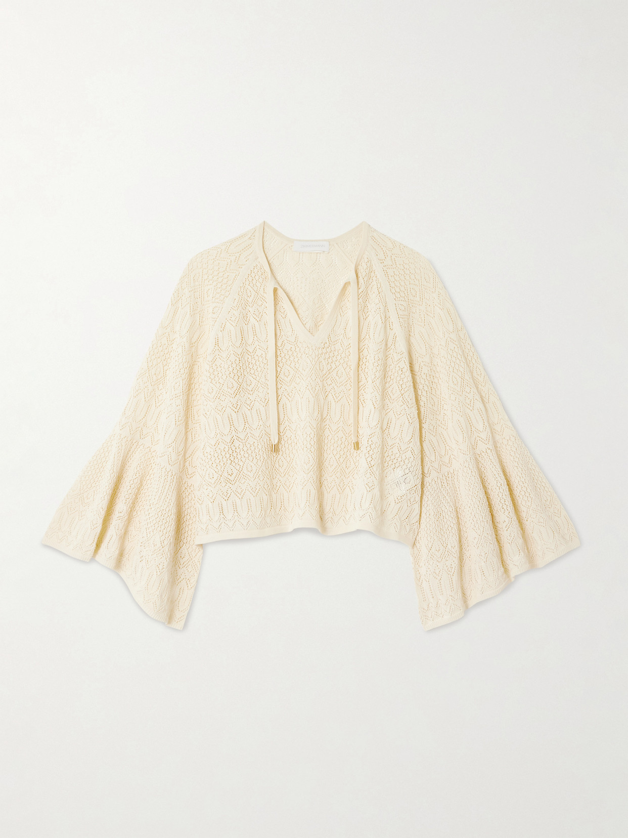 Zimmermann Coco Pointelle-knit Top