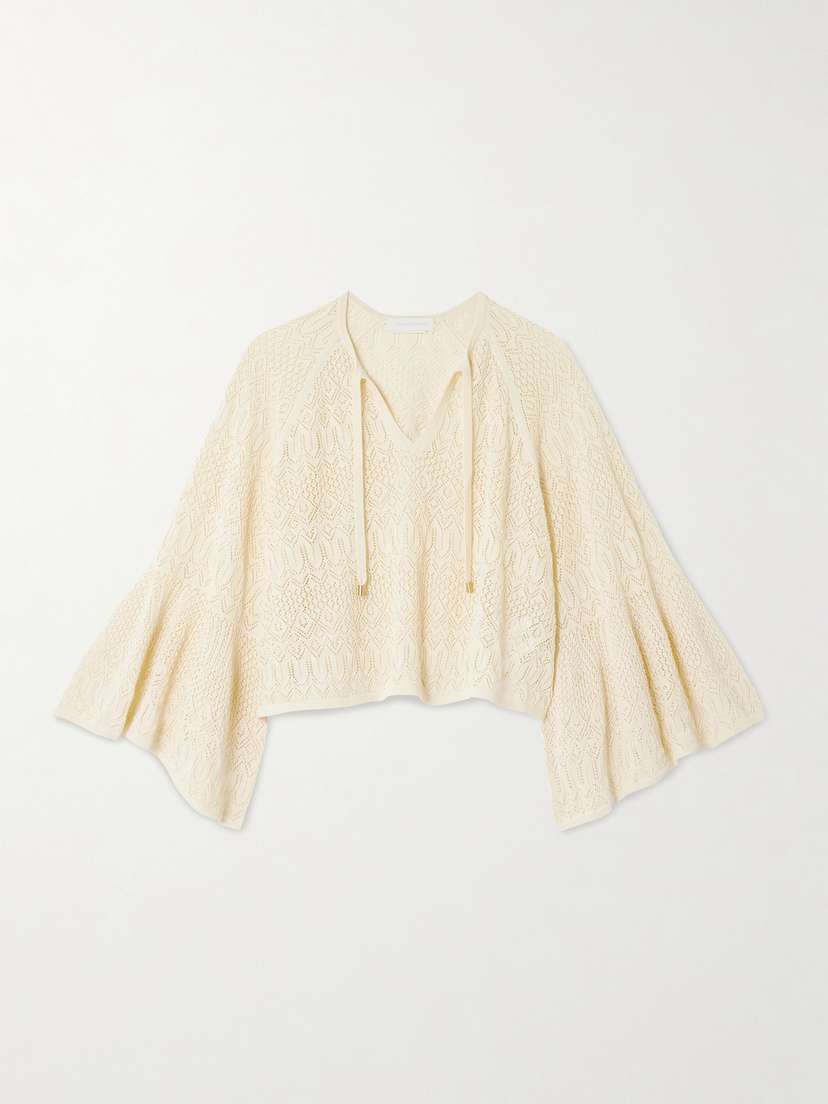 Zimmermann Coco Pointelle-knit Top