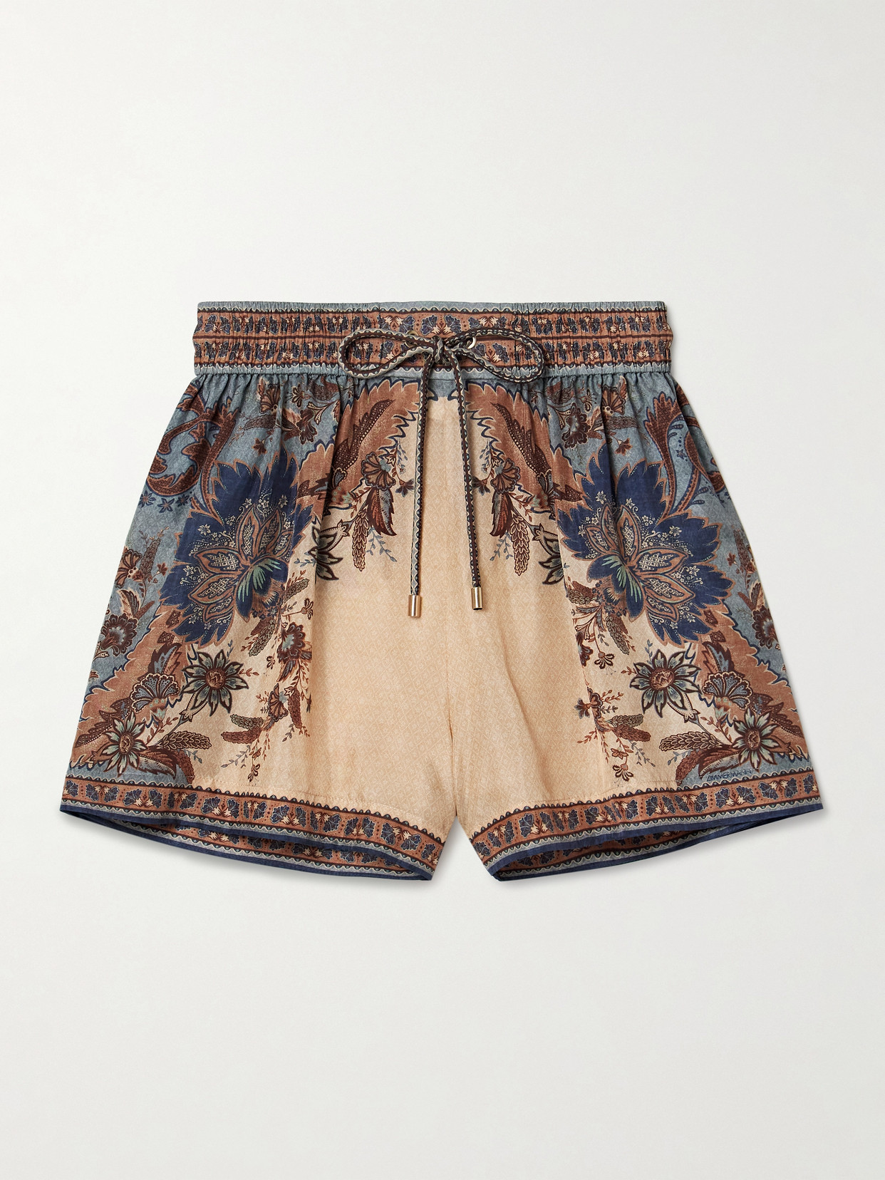 ZIMMERMANN ASCENSION PRINTED SILK SHORTS