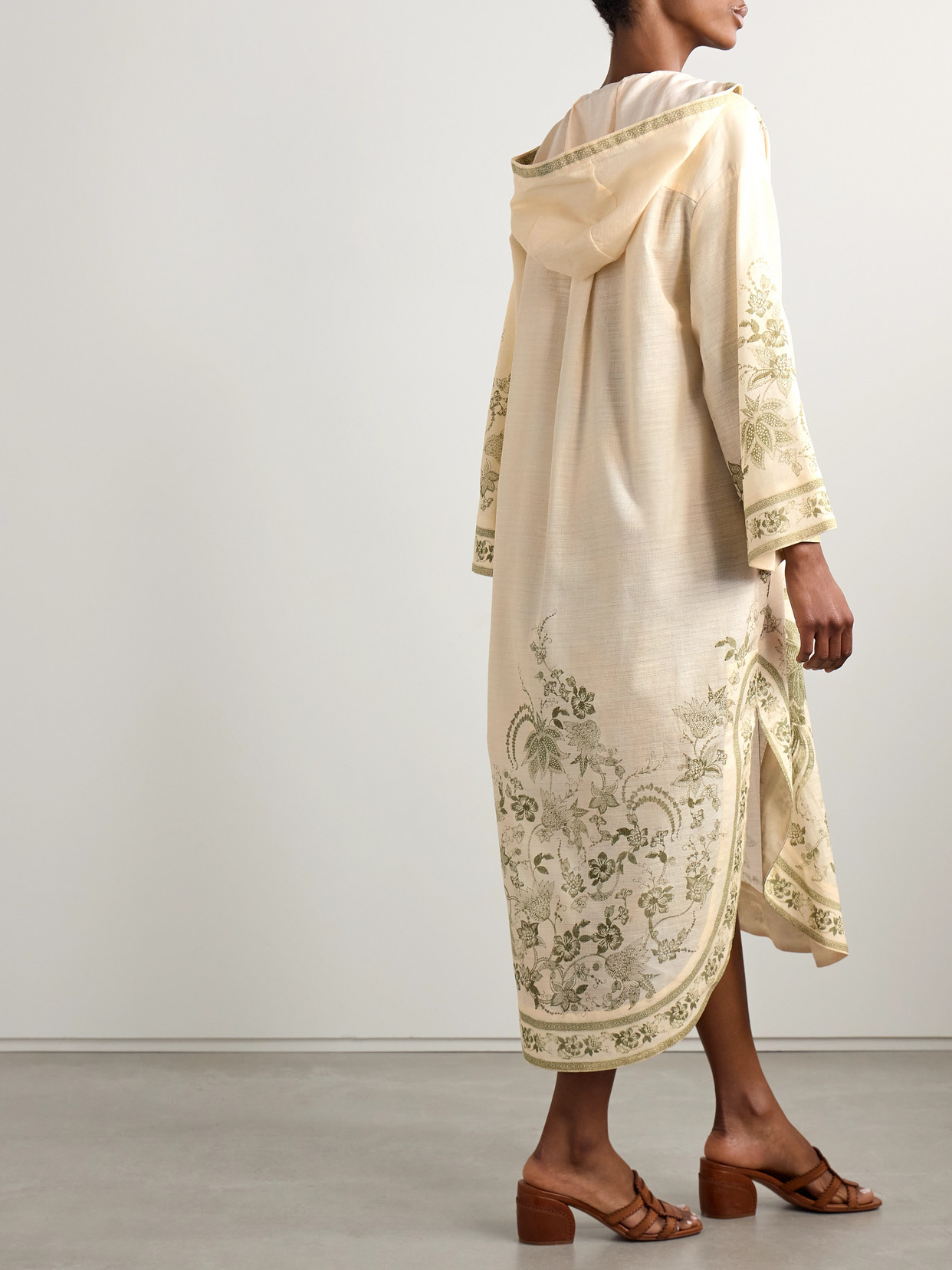 Zimmermann Ascension Hooded Printed Cotton-voile Midi Dress
