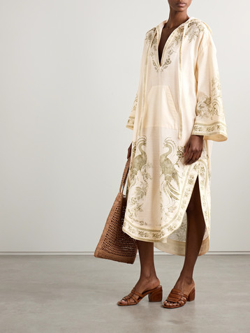 Zimmermann Ascension hooded printed cotton-voile midi dress