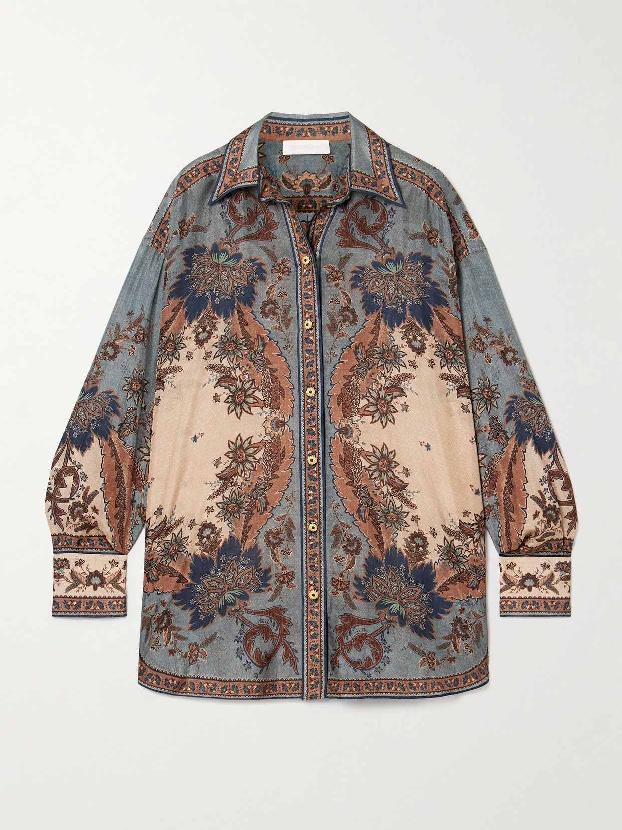 ZIMMERMANN ASCENSION PRINTED SILK SHIRT