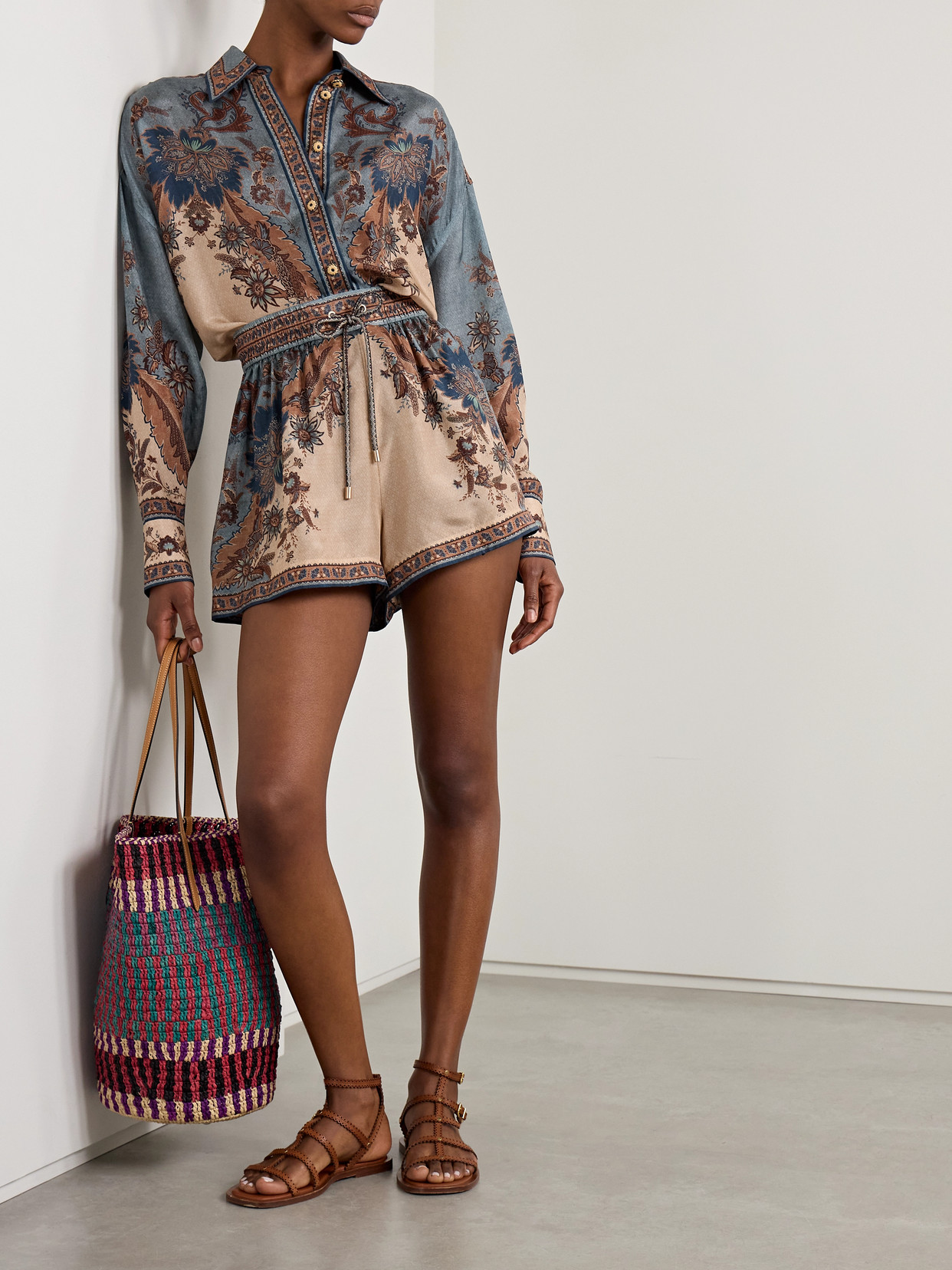 ZIMMERMANN ASCENSION PRINTED SILK SHIRT