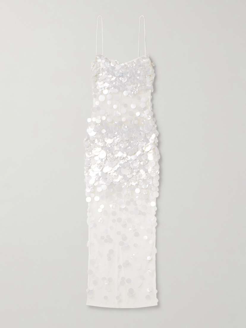 mischa sequin dress retrofte Retrofete Mischa Sequin Dress - Ivory by Retrofete