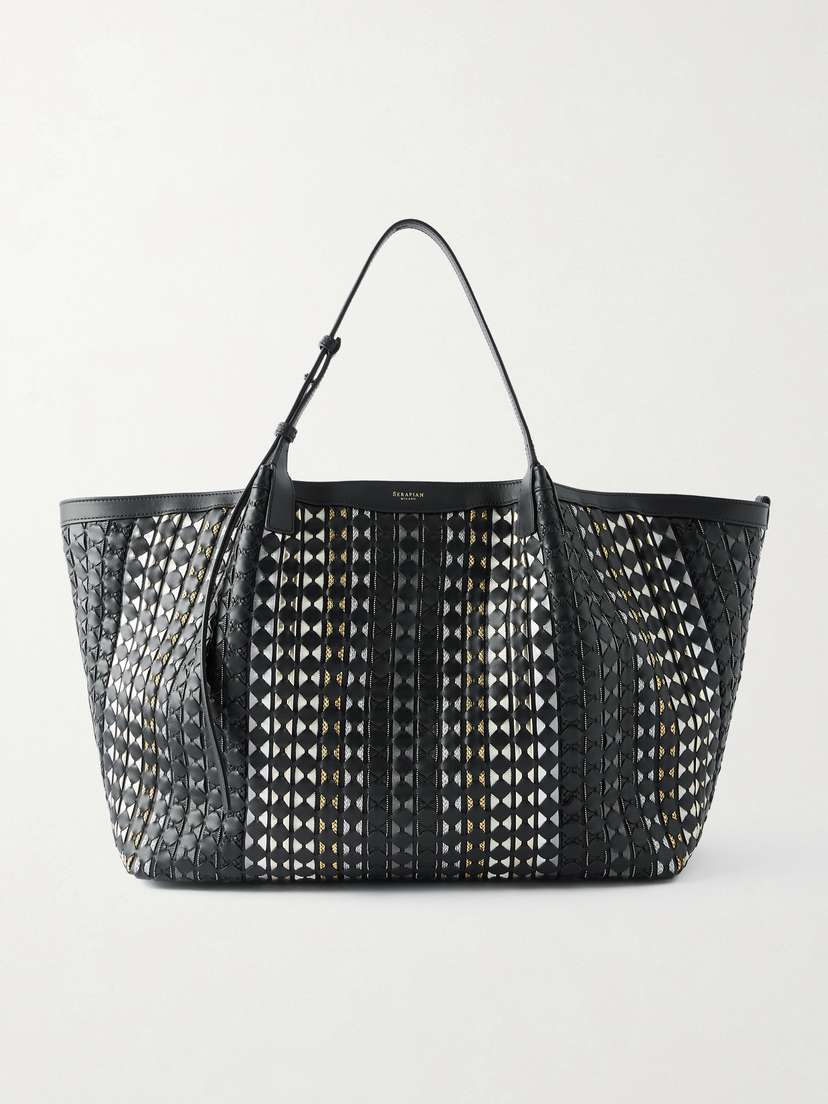 Serapian Secret Maxi Woven Leather Tote