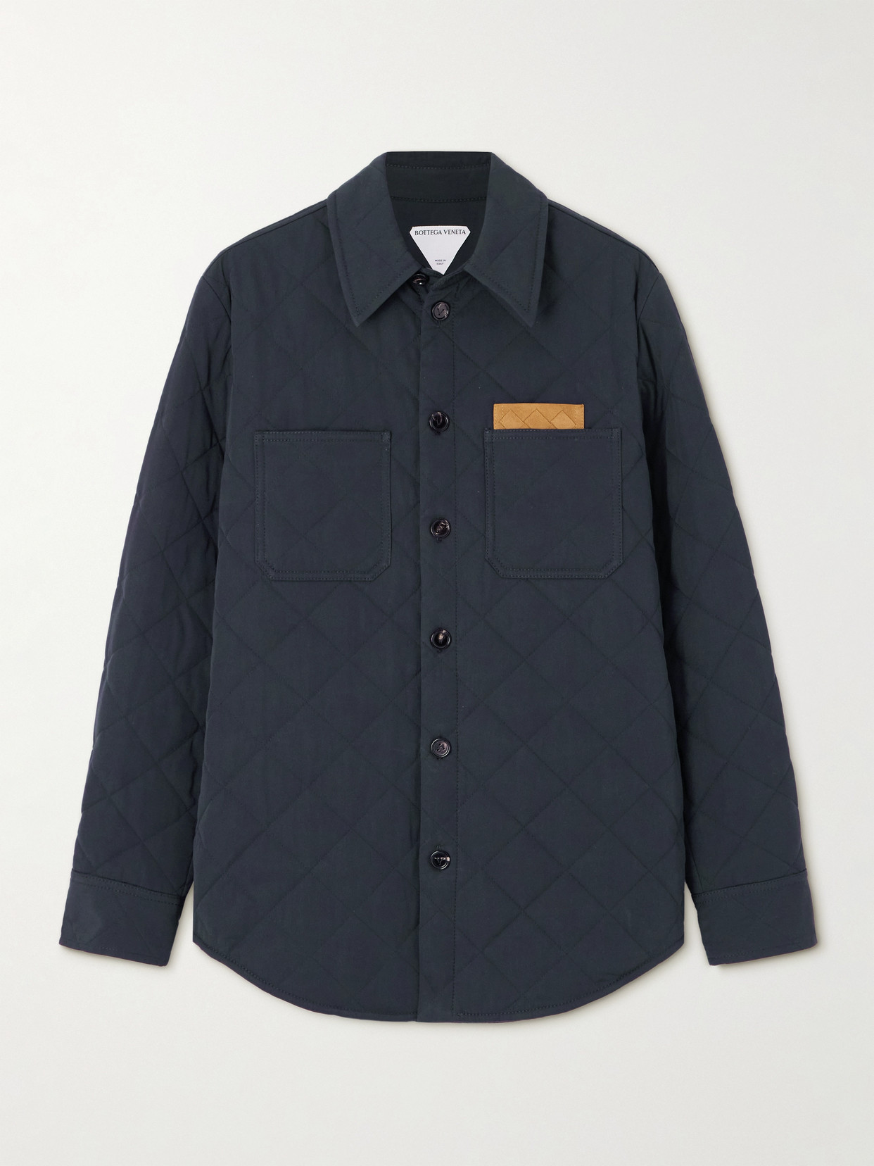 Bottega Veneta Suede-trimmed Quilted Cotton-blend Shell Jacket
