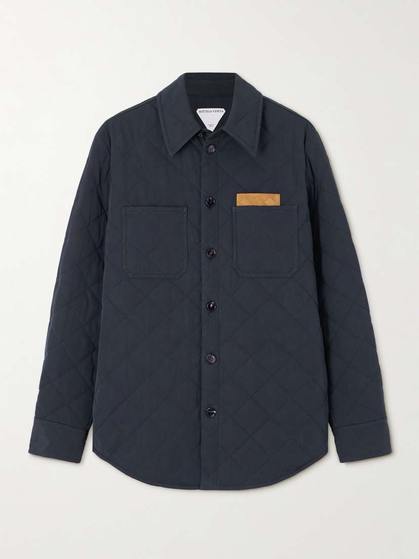 Bottega Veneta Suede-trimmed Quilted Cotton-blend Shell Jacket