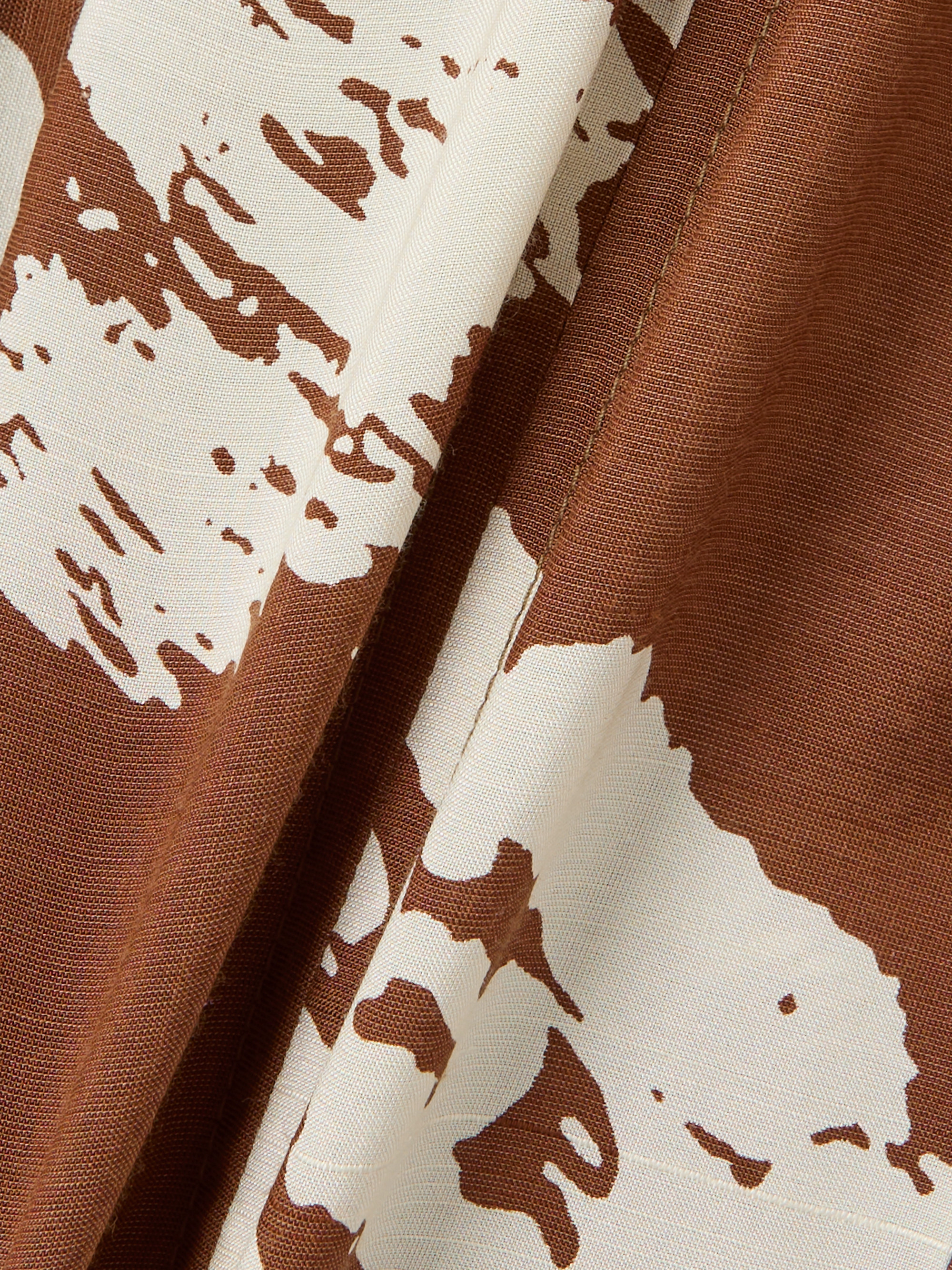 Bottega Veneta Tasseled printed silk and cotton-blend shantung dress