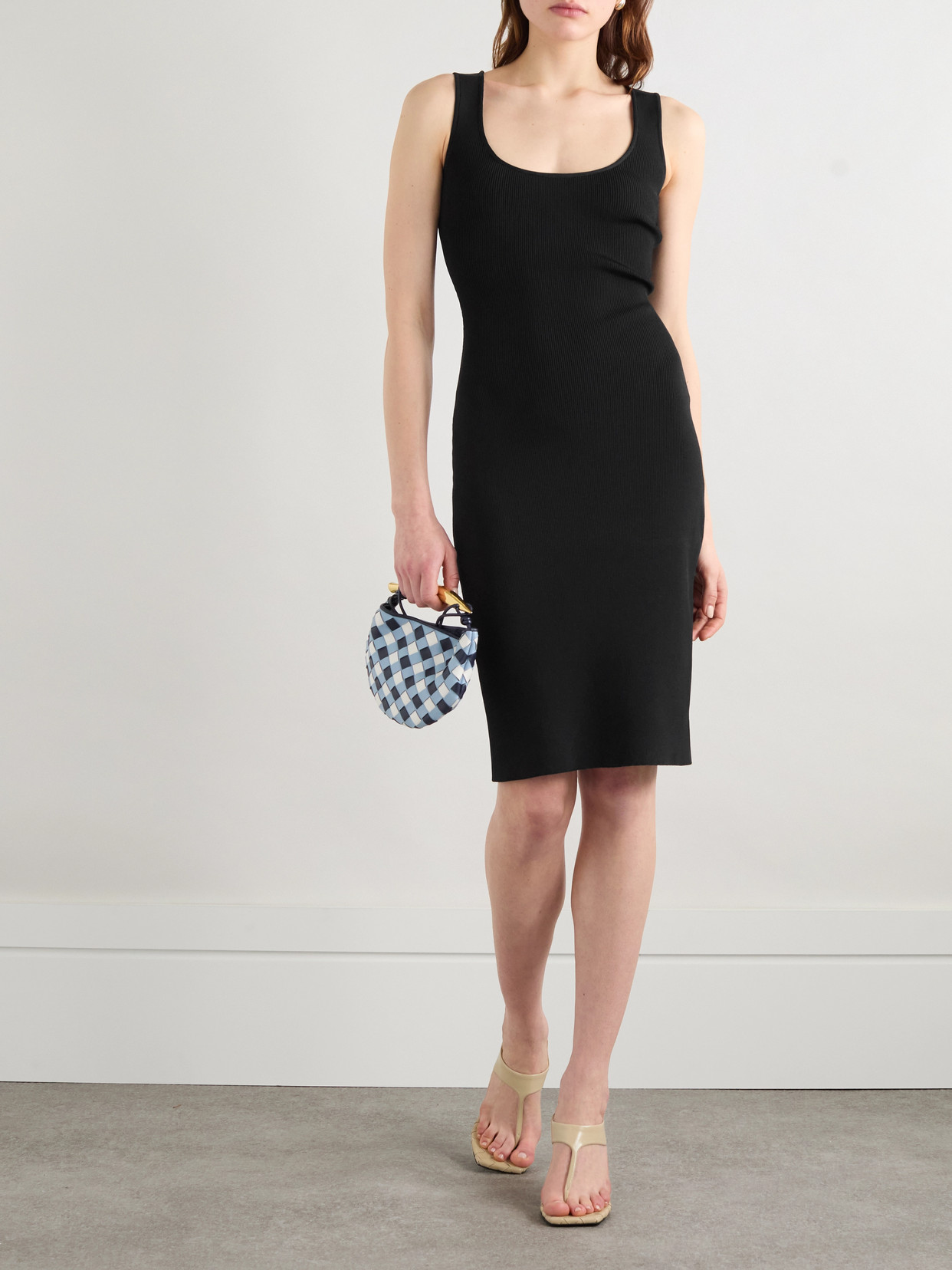 Bottega Veneta Chain-embellished Ribbed-knit Dress