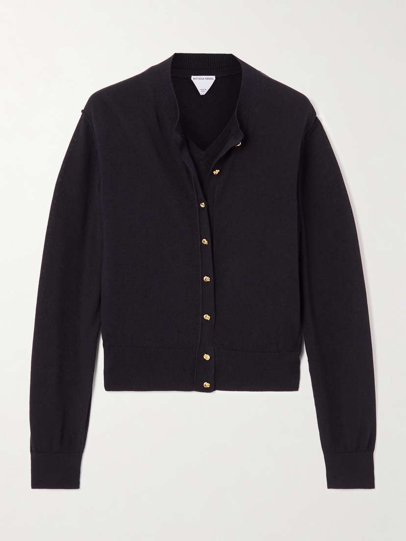 Bottega Veneta Cotton-blend Tank And Cardigan Set