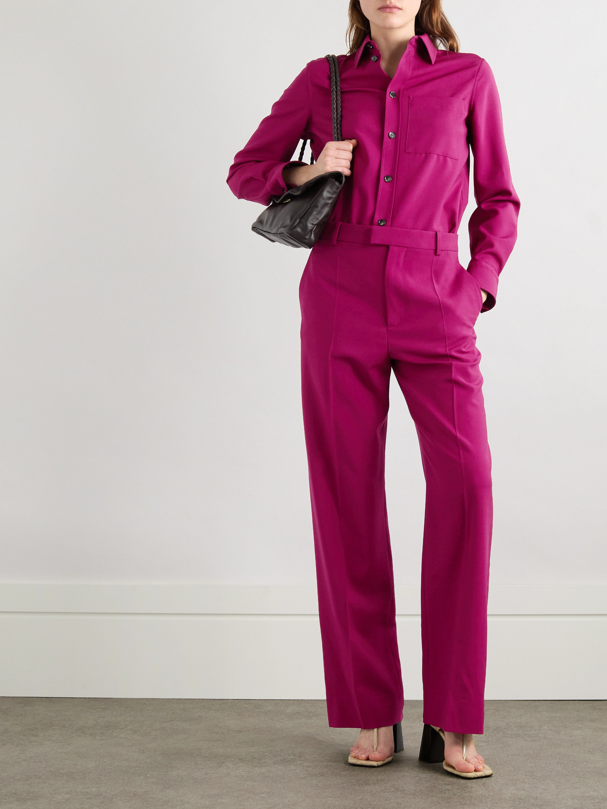 Bottega Veneta Faille Shirt In Pink