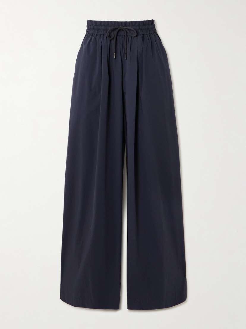 St. Agni Cotton-blend Poplin Wide-leg Pants
