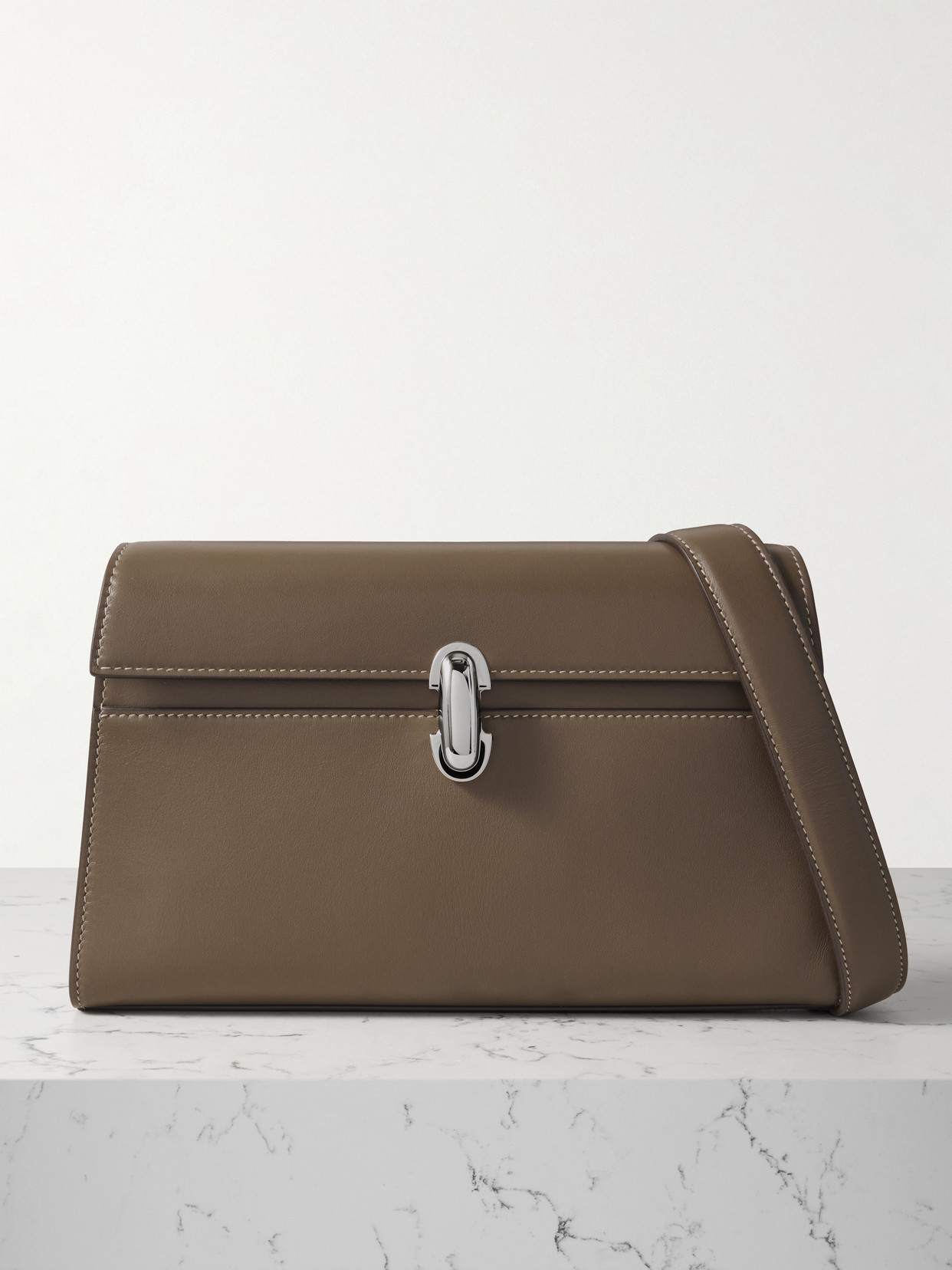 Savette Symmetry Leather Shoulder Bag In Brown