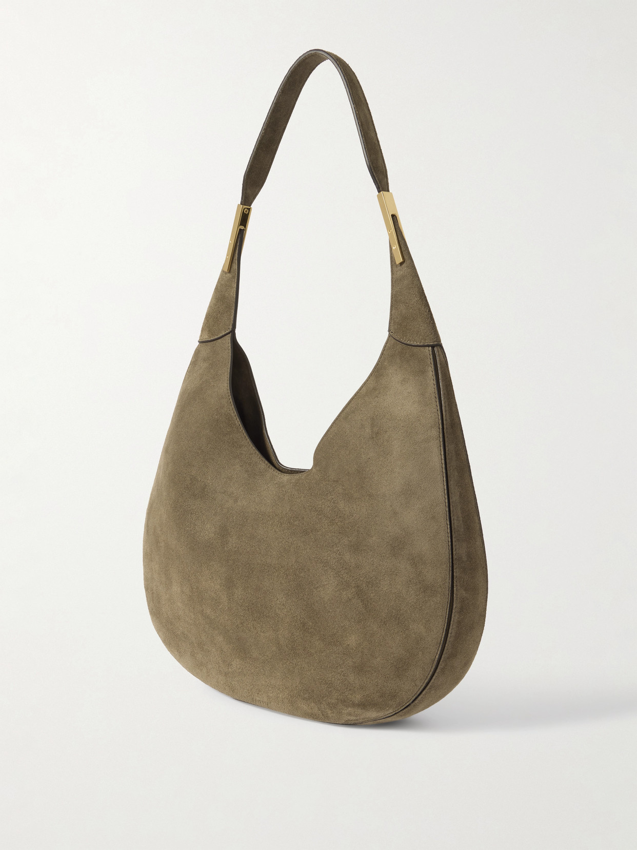 Savette Brown Shoulder Bag With Open Top In Suede In Brown