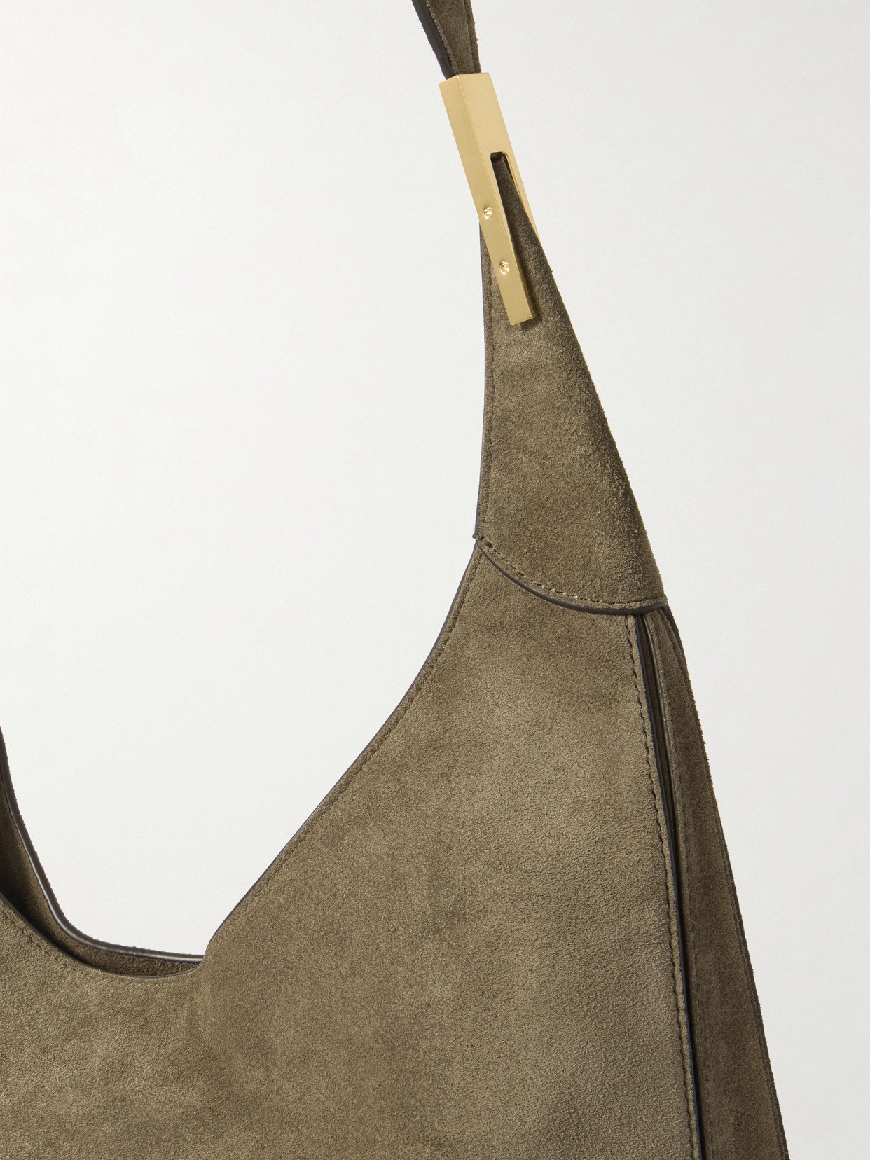 Savette Brown Shoulder Bag With Open Top In Suede In Brown