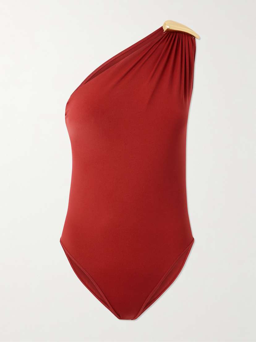 Bottega Veneta One-shoulder Embellished Swimsuit