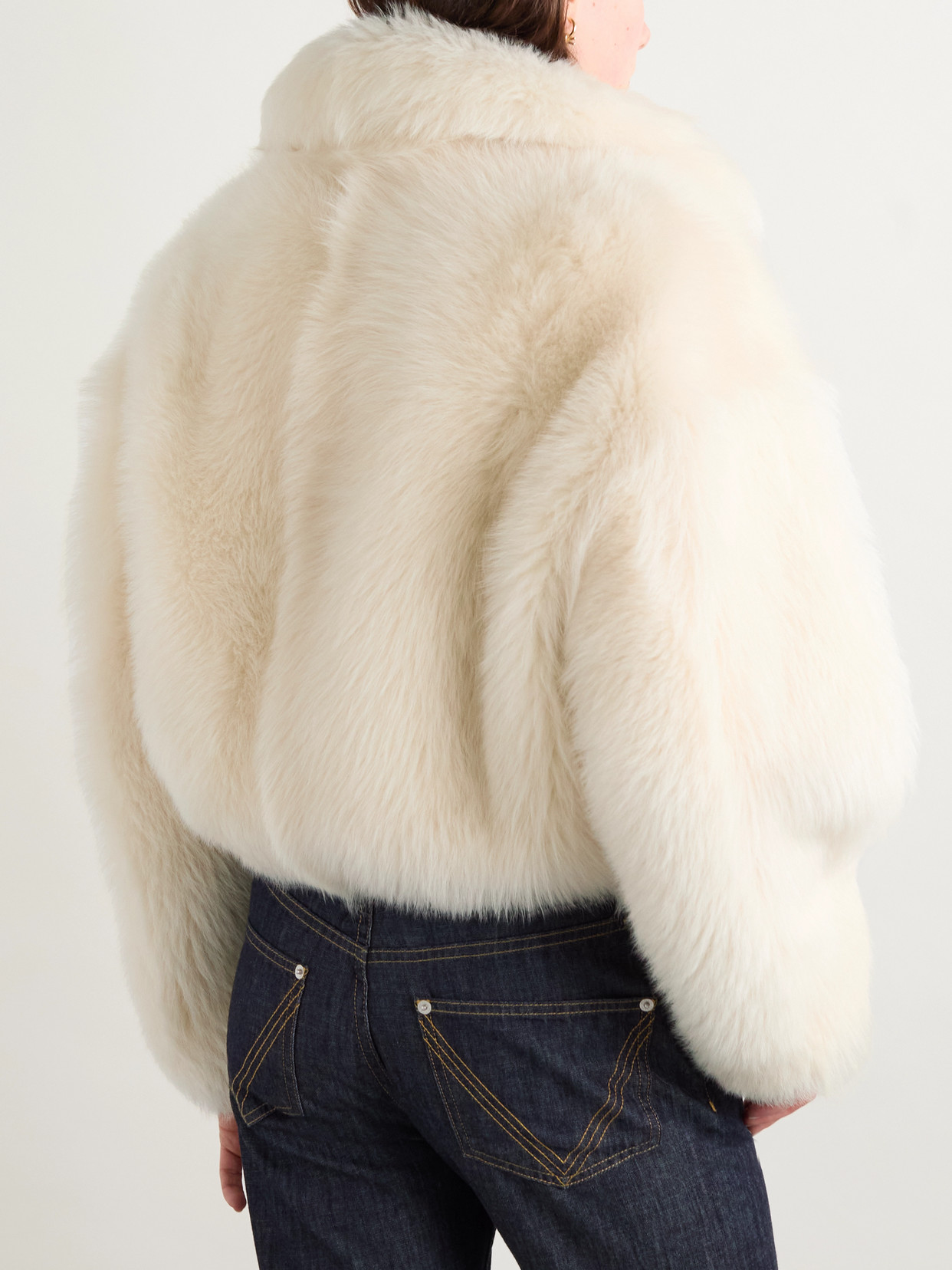 Bottega Veneta Shearling Jacket In Neutral