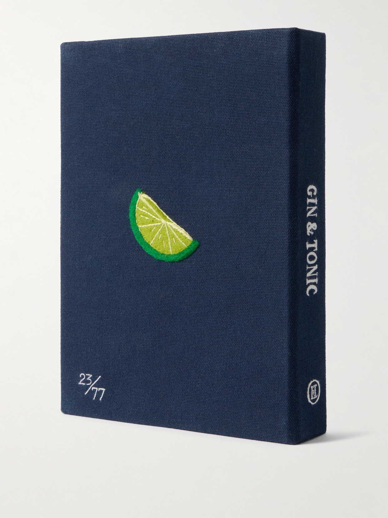 Olympia Le-tan Gin & Tonic Embroidered Appliquéd Canvas Clutch In Blue