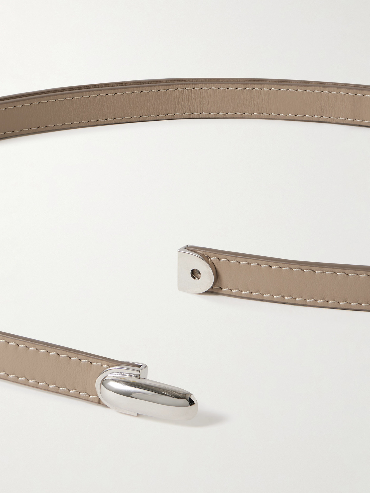Savette Symmetry Leather Belt In Neutral