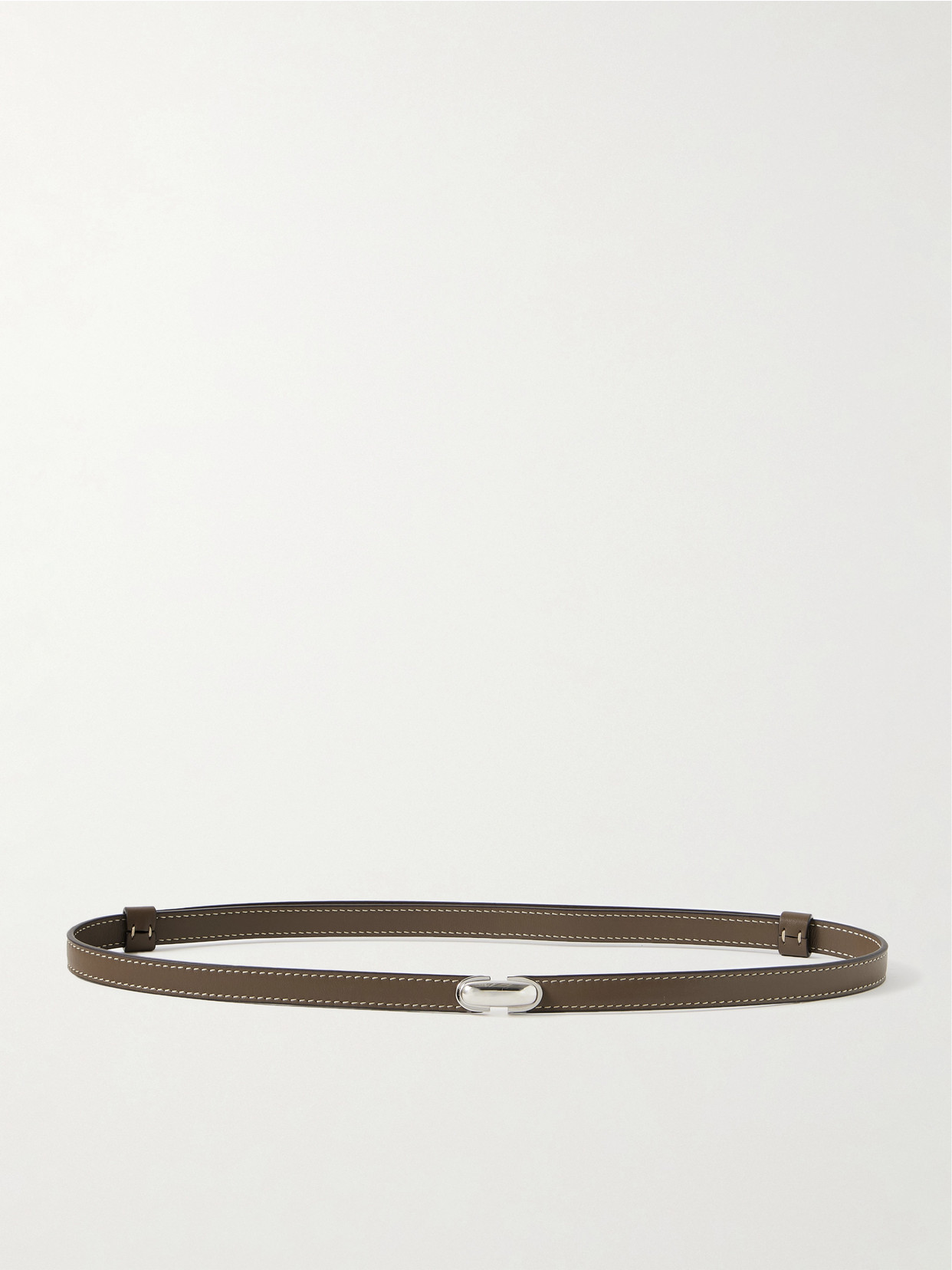 Savette Symmetry Leather Belt In Brown