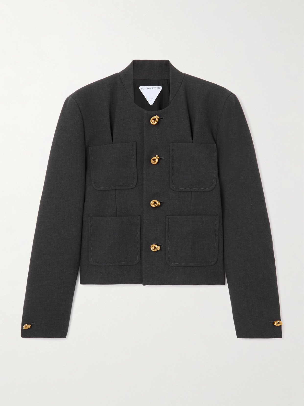 Bottega Veneta Woven Jacket In Black