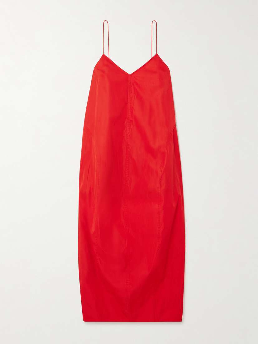 St. Agni Recycled-taffeta Midi Dress
