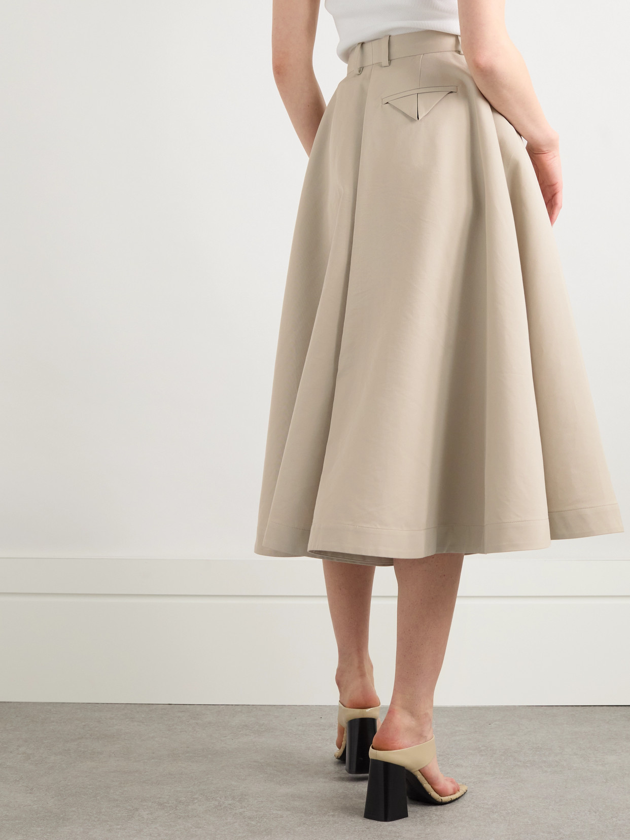 Cotton And Silk-Blend Twill Midi