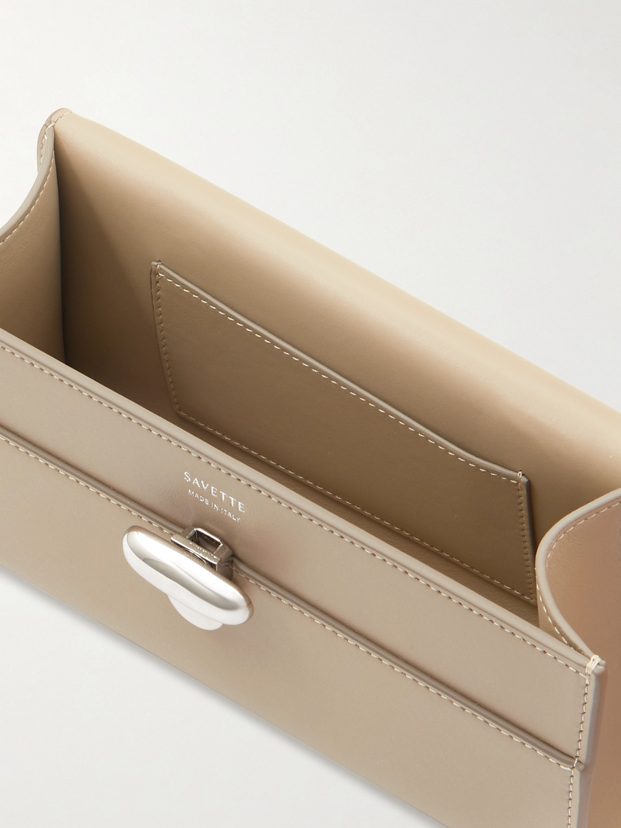Savette Symmetry Pochette Leather Tote In Neutral