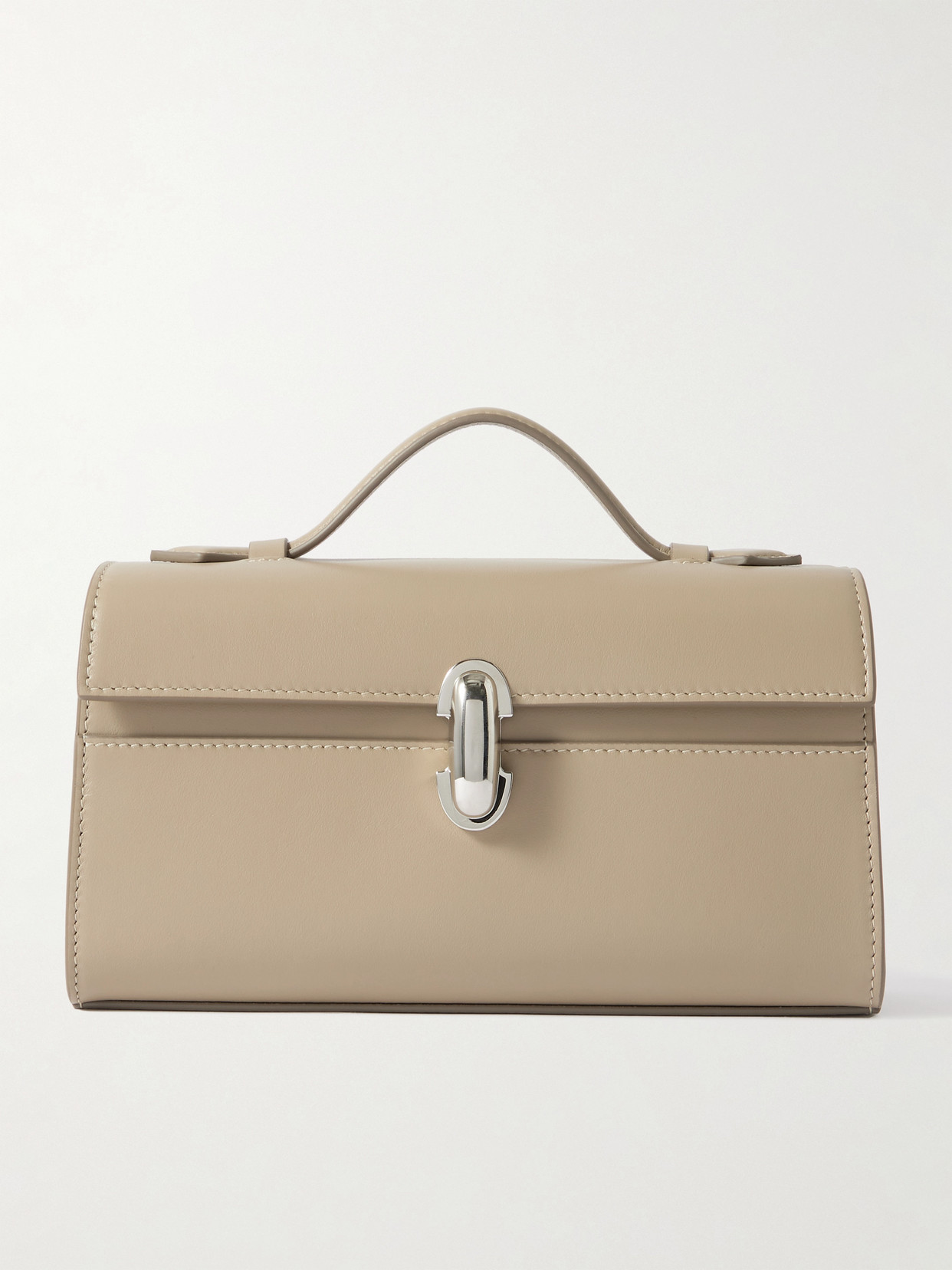 Savette Symmetry Pochette Leather Tote In Neutral