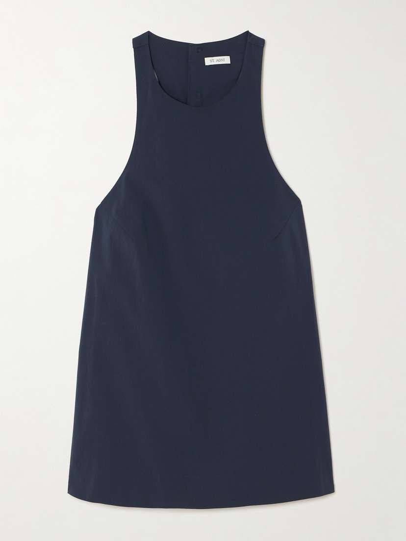 St. Agni Open-back Cotton-blend Poplin Tank