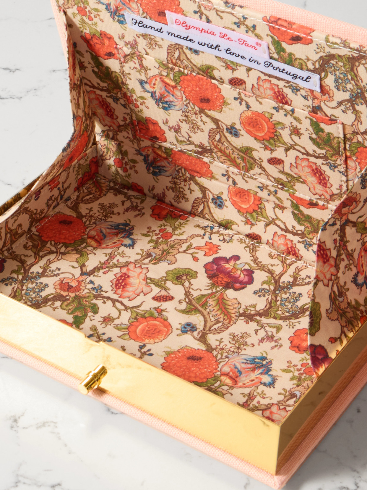 Olympia Le-tan The Art Of Ramen Embroidered Appliquéd Canvas Clutch In Pink