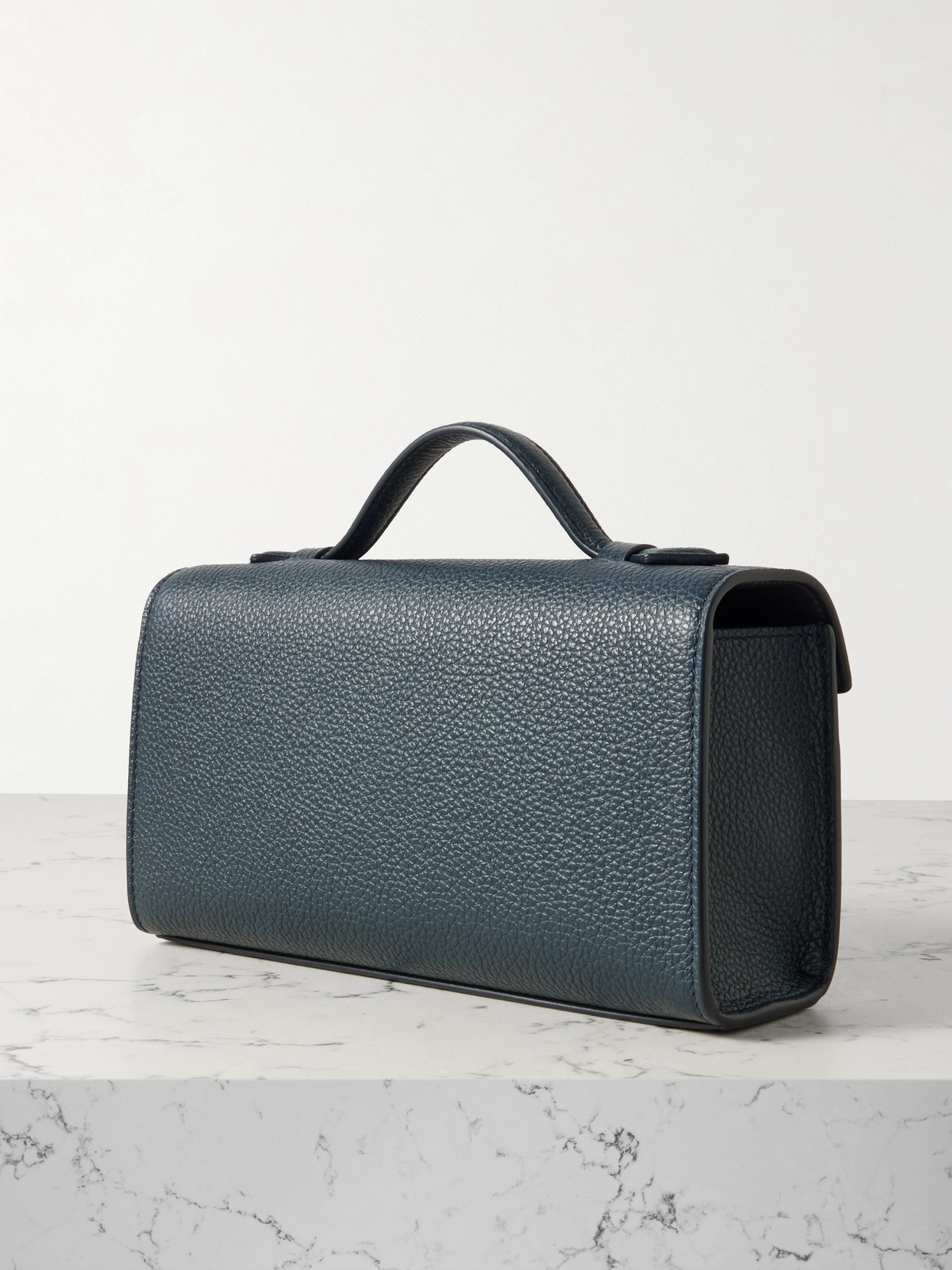 Savette Symmetry Pochette Leather Tote In Blue
