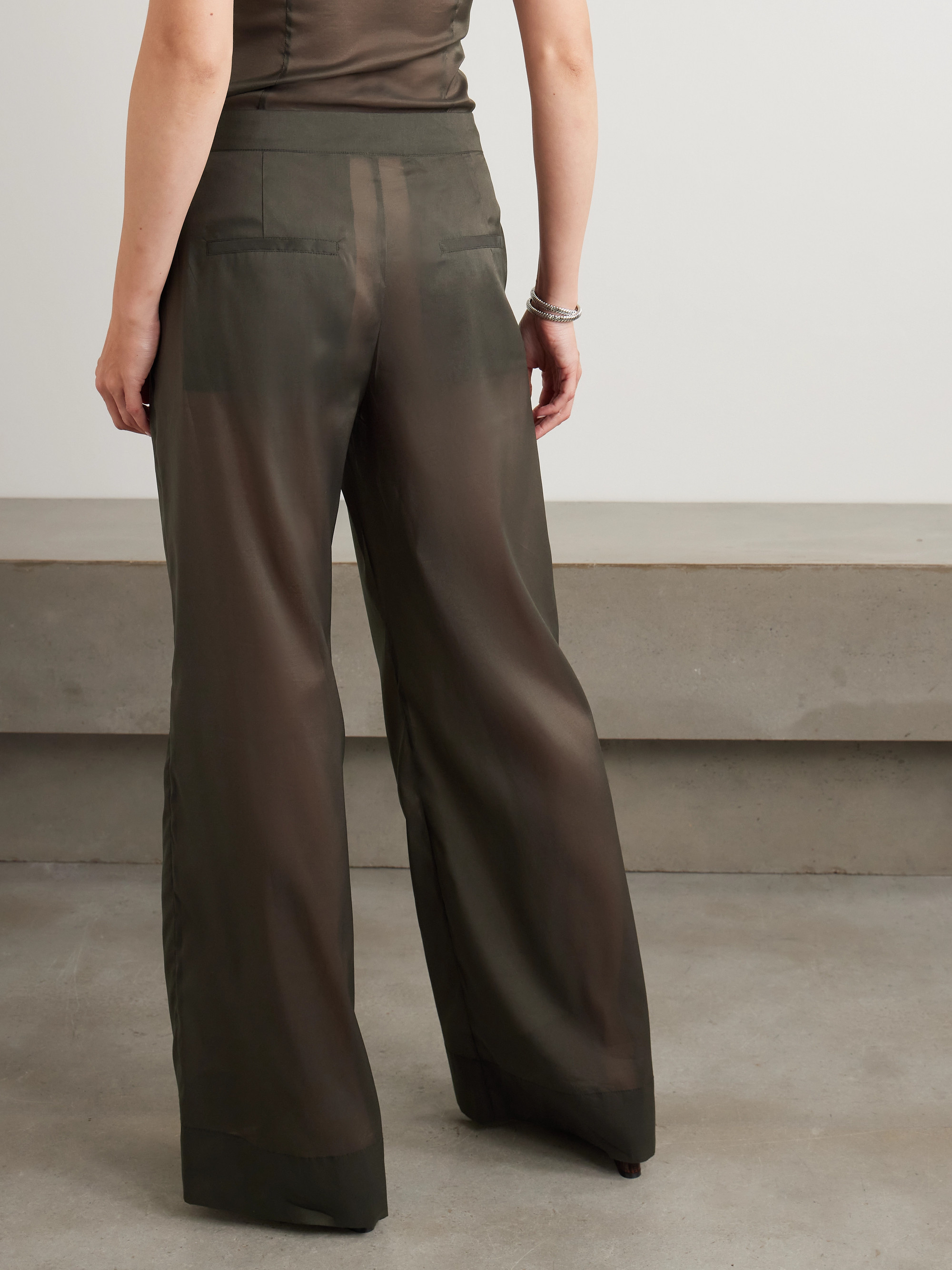 St. Agni Organza wide-leg pants