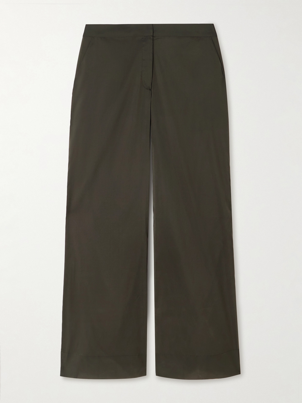 St Agni Organza Wide-leg Pants In Brown