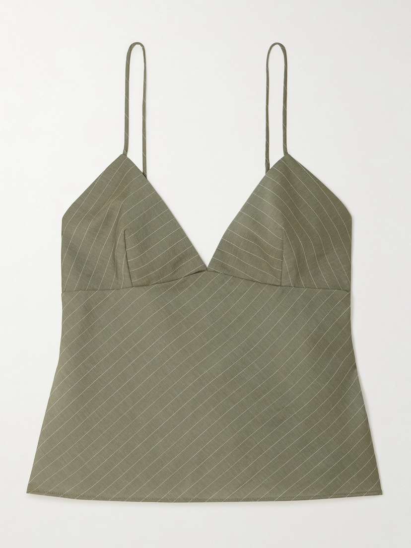 St. Agni Pinstriped Twill Camisole