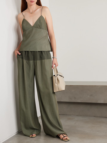 St. Agni Pinstriped twill camisole